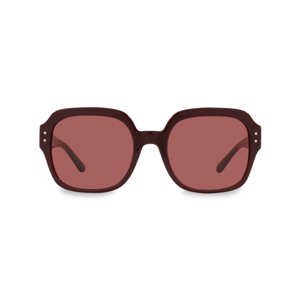 Tory Burch 56MM Square Sunglasses In Milky Oxblood NWT - Picture 2 of 4